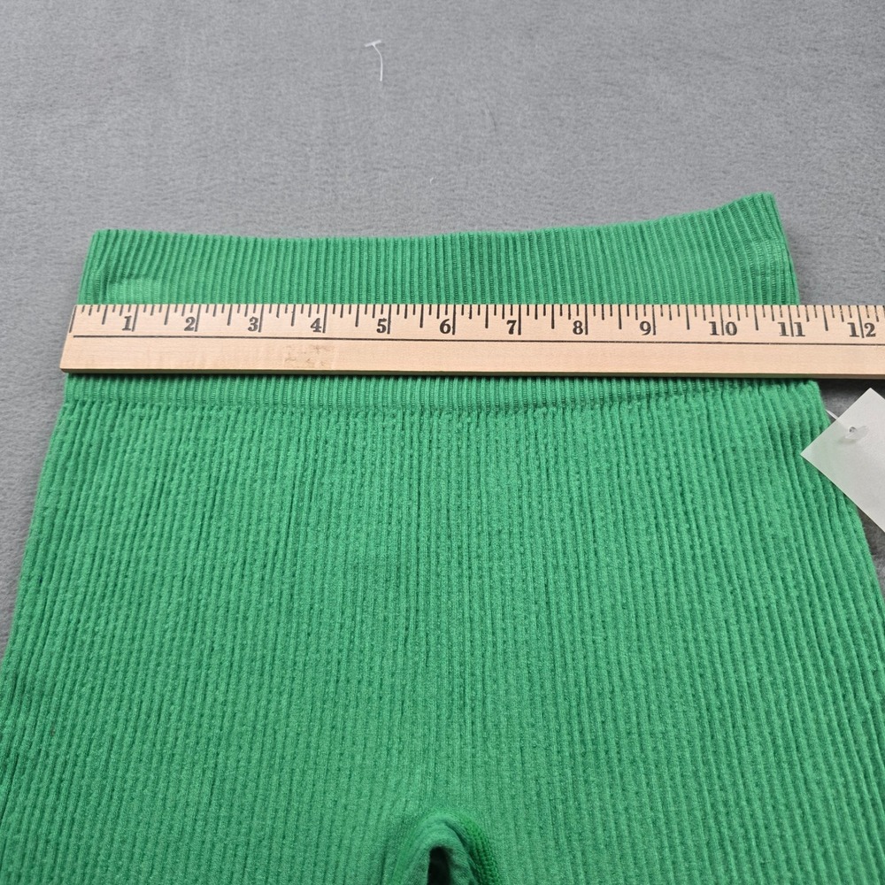 Mono B Womens Apple Green Ribbed Seamless Biker Shorts APH3222 Small NWT - Picture 3 of 8